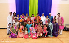 Indian wedding couple with family portrait. Indian wedding couple with family portrait.
