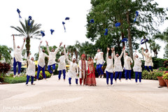 Indian bride and groom with groomsmen fun moment. Indian bride and groom with groomsmen fun moment.