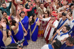 Joyful Indian wedding baraat procession. Joyful Indian wedding baraat procession.