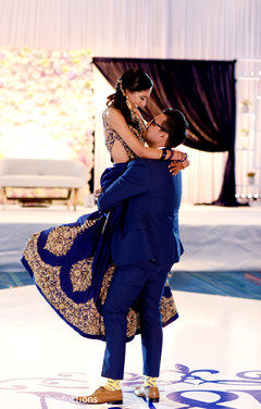 Indian bride and groom at their first dance capture. Indian bride and groom at their first dance capture.