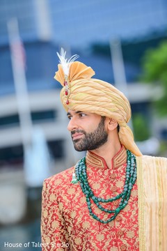 Charming indian groom capture