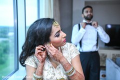 Indian bride and groom getting ready Indian bride and groom getting ready