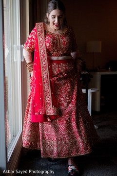 Indian bride getting ready wearing the sari. Indian bride getting ready wearing the sari.