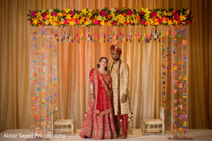 Colorful shot of the Indian newlyweds. Colorful shot of the Indian newlyweds.