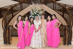 Elegant capture of the maharani and her bridesmaids. Elegant capture of the maharani and her bridesmaids.