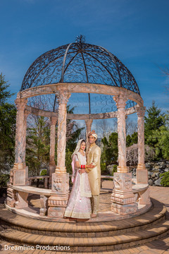 Fantastic capture of the Indian bride and groom prior to the ceremony. Fantastic capture of the Indian bride and groom prior to the ceremony.