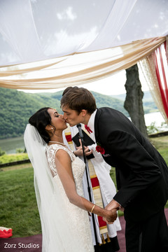 Magical moment of Indian bride and groom at ceremony. Magical moment of Indian bride and groom at ceremony.