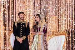 The stunning bride delivers a speech for the guests. The stunning bride delivers a speech for the guests.