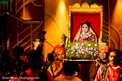 Beautiful indian bride carried in on a palanquin. Beautiful indian bride carried in on a palanquin.