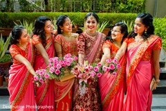 Dazzling indian bride with bridesmaids capture Dazzling indian bride with bridesmaids capture