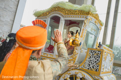 Indian weddings guests saying goodbye to the newlyweds Indian weddings guests saying goodbye to the newlyweds
