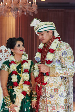 Marvelous capture of Indian couple at their wedding ceremony. Marvelous capture of Indian couple at their wedding ceremony.