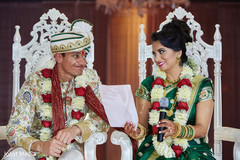 Wonderful capture of bride and groom during wedding ceremony. Wonderful capture of bride and groom during wedding ceremony.