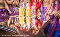 Wonderful capture of Indian bride with bridesmaids. Wonderful capture of Indian bride with bridesmaids.
