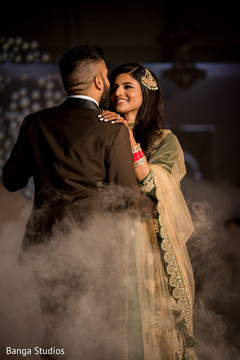 Indian lovebirds having their first dance. Indian lovebirds having their first dance.
