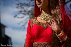 Stunning Indian bride with her ceremony jewelry. Stunning Indian bride with her ceremony jewelry.