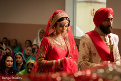 Indian bride and groom during their wedding ceremony capture. Indian bride and groom during their wedding ceremony capture.
