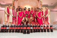 Indian couple with their bridal party Indian couple with their bridal party