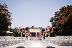 Indian couple's incredible view of the ceremony when they arrive Indian couple's incredible view of the ceremony when they arrive