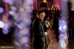 Indian bride and grooms capture during speech. Indian bride and grooms capture during speech.