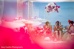Dreamy capture of Indian bride and groom at wedding ceremony. Dreamy capture of Indian bride and groom at wedding ceremony.