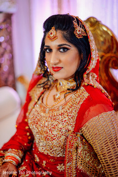Indian bride on her wedding ceremony attire. Indian bride on her wedding ceremony attire.