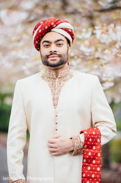 Glamorous Indian groom portrait. Glamorous Indian groom portrait.