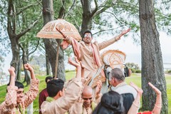 Gorgeous Indian groom on a white baraat horse capture. Gorgeous Indian groom on a white baraat horse capture.