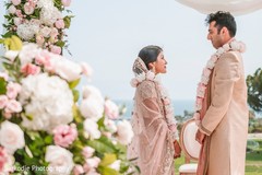 Joyful Indian couple during wedding ceremony. Joyful Indian couple during wedding ceremony.