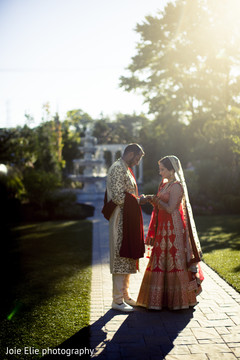 Outdoors photo shoot prior to the Indian wedding ceremony Outdoors photo shoot prior to the Indian wedding ceremony