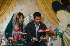 Indian couple at their sangeet event. Indian couple at their sangeet event.
