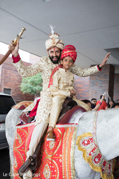 Indian groom riding baraat horse Indian groom riding baraat horse