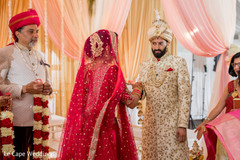 Indian groom welcoming the bride Indian groom welcoming the bride