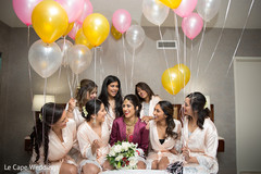 Sweet indian bridesmaids posing for photo shoot with the bride Sweet indian bridesmaids posing for photo shoot with the bride