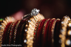 Bridal jewelry and Indian wedding ring detail Bridal jewelry and Indian wedding ring detail