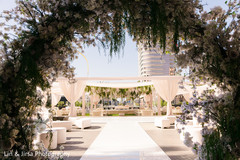 Amazing overview of the outdoor venue hosting the Indian wedding Amazing overview of the outdoor venue hosting the Indian wedding