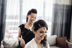 Maharani with her hair and makeup done. Maharani with her hair and makeup done.