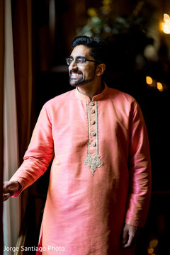 Portrait of elegant Indian groom before the ceremony Portrait of elegant Indian groom before the ceremony