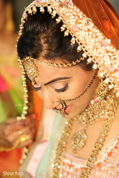 Detail of the beautiful Indian bride getting ready Detail of the beautiful Indian bride getting ready