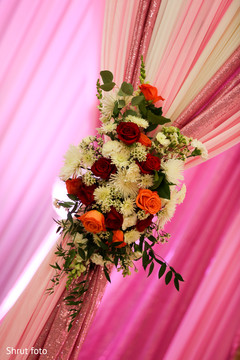 Floral arrangement detail for the Indian wedding rituals Floral arrangement detail for the Indian wedding rituals