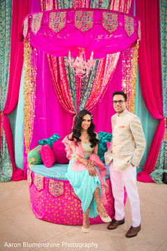 Colorful indian bride and groom outfits Colorful indian bride and groom outfits