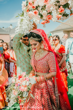 Ravishing indian bride making her entrance to wedding ceremony Ravishing indian bride making her entrance to wedding ceremony