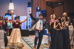 Special guests dance during the Indian wedding reception Special guests dance during the Indian wedding reception