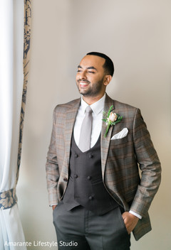Capture of the elegant Indian groom prior to the wedding Capture of the elegant Indian groom prior to the wedding