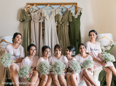 Beautiful bridesmaids get ready for the Indian wedding Beautiful bridesmaids get ready for the Indian wedding