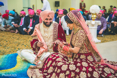 Sweet indian couple exchanging rings Sweet indian couple exchanging rings