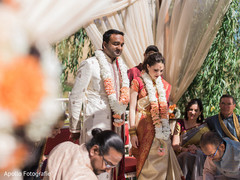 Indian bride and groom during the Indian wedding ceremony Indian bride and groom during the Indian wedding ceremony