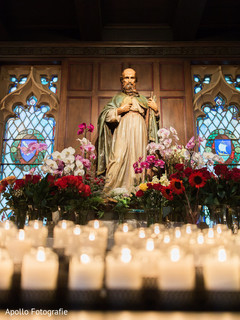 Marvelous portrait of Indian Catholic wedding saint.