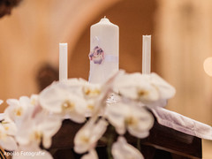 Magnificent Indian Christian wedding candles decor.