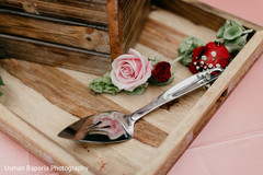 Details of the silverware of the Indian wedding Details of the silverware of the Indian wedding